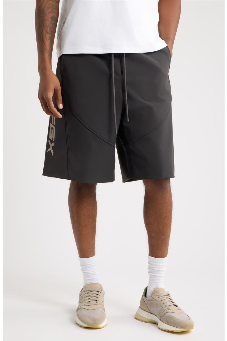90s Relaxed Moto Shorts, Main, color, INK BLACK