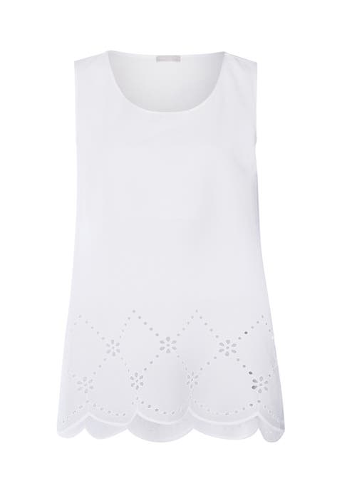 Lumi Scalloped Cotton Tank Top