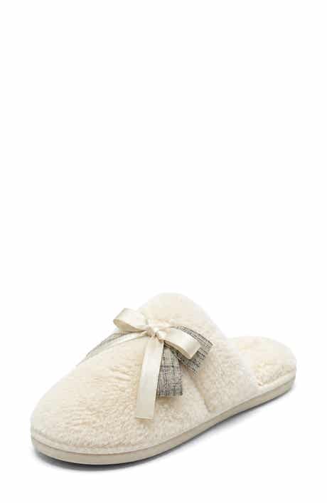 Butterfly Faux Fur Scuff Slipper