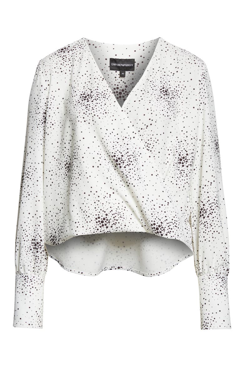 Surplice Paint Splatter Top, Alternate, color, POLKA DOT