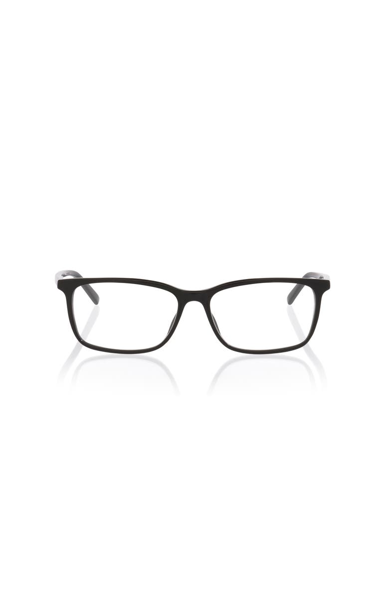 Gucci 57mm Rectangle optical glasses, Alternate, color, Black