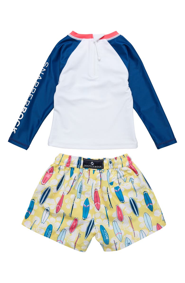 Snapper Rock Kids' Rock the Board Two-Piece Rashguard Swimsuit, Alternate, color,