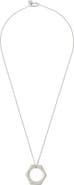 AllSaints Hexagon Pendant Necklace