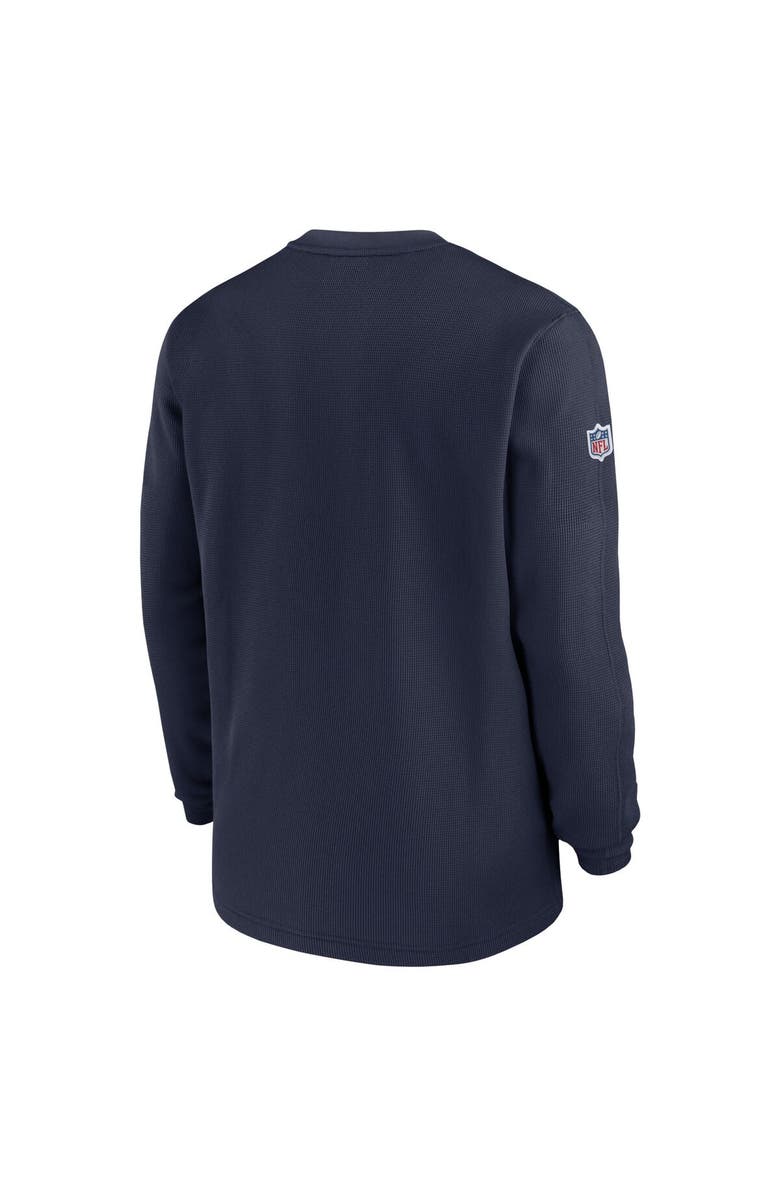 Nike Men's Nike  Navy New England Patriots 2023 Sideline Throwback Heavy Brushed Waffle Long Sleeve Top, Alternate, color, 
