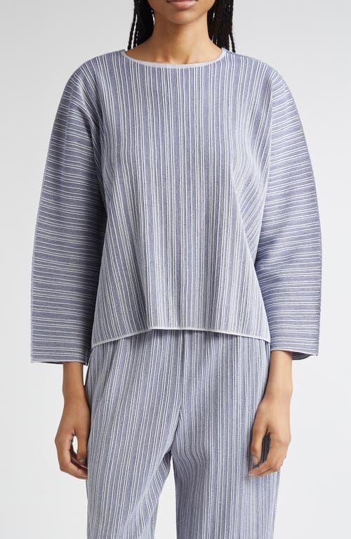 Pleats Please Issey Miyake A-POC Pleated Top in Blue  product