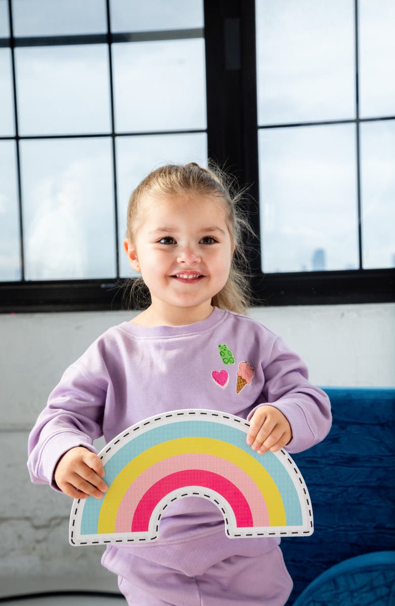 Magnetic Me Fair Orchid Brushed Fleece Magnetic Sweatshirt & Sweatpants Set, Alternate, color, Purple