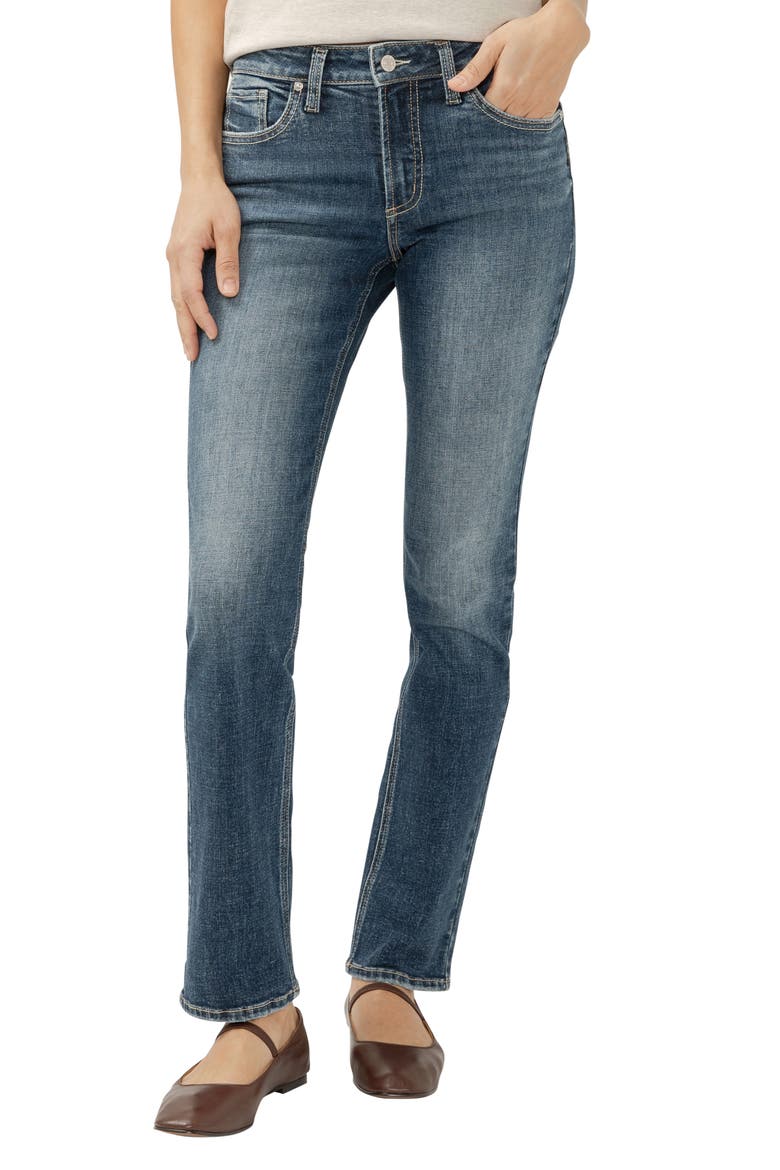 Suki Curvy Mid Rise Straight Leg Jeans, Main, color, ISLES