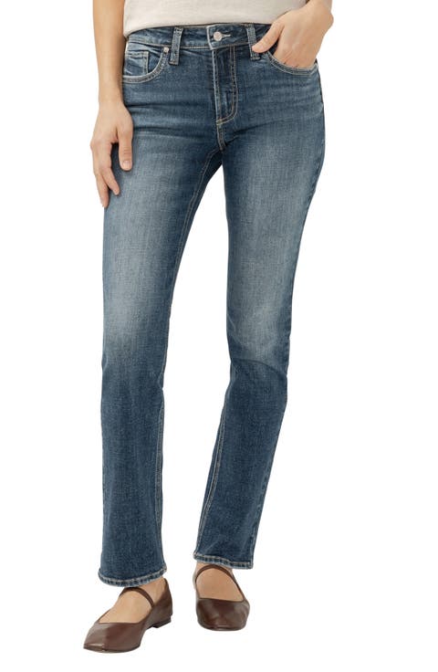 Suki Curvy Mid Rise Straight Leg Jeans (Isles)