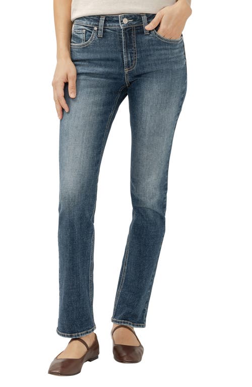 Silver Jeans Co. Suki Curvy Mid Rise Straight Leg Jeans in Isles 
