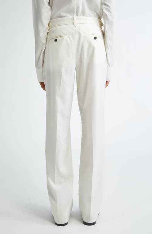 Proenza Schouler Teddy Stretch Wool Twill Pants In Wax