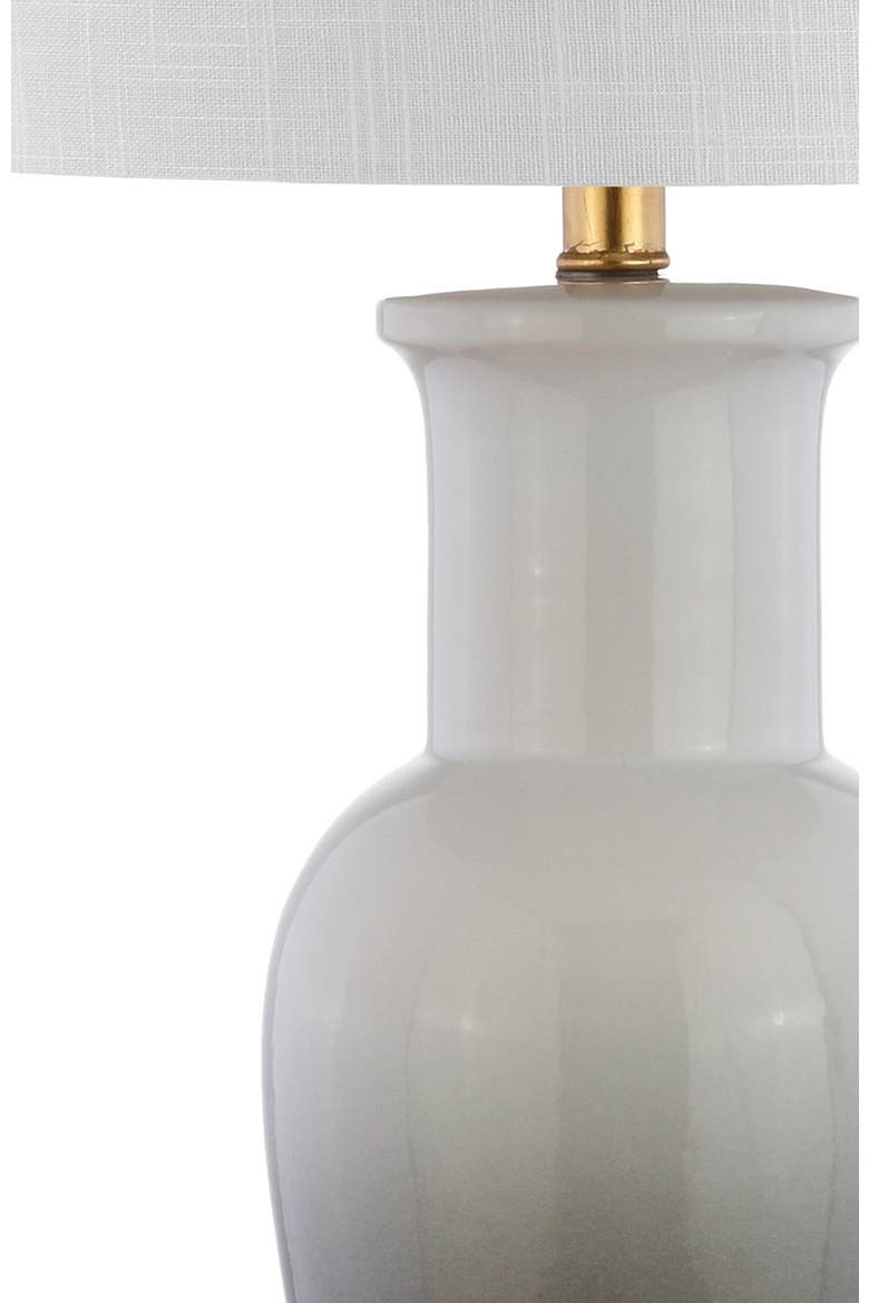 Dip Dye 31.5" Ceramic LED Table Lamp, Alternate, color, White/Gray