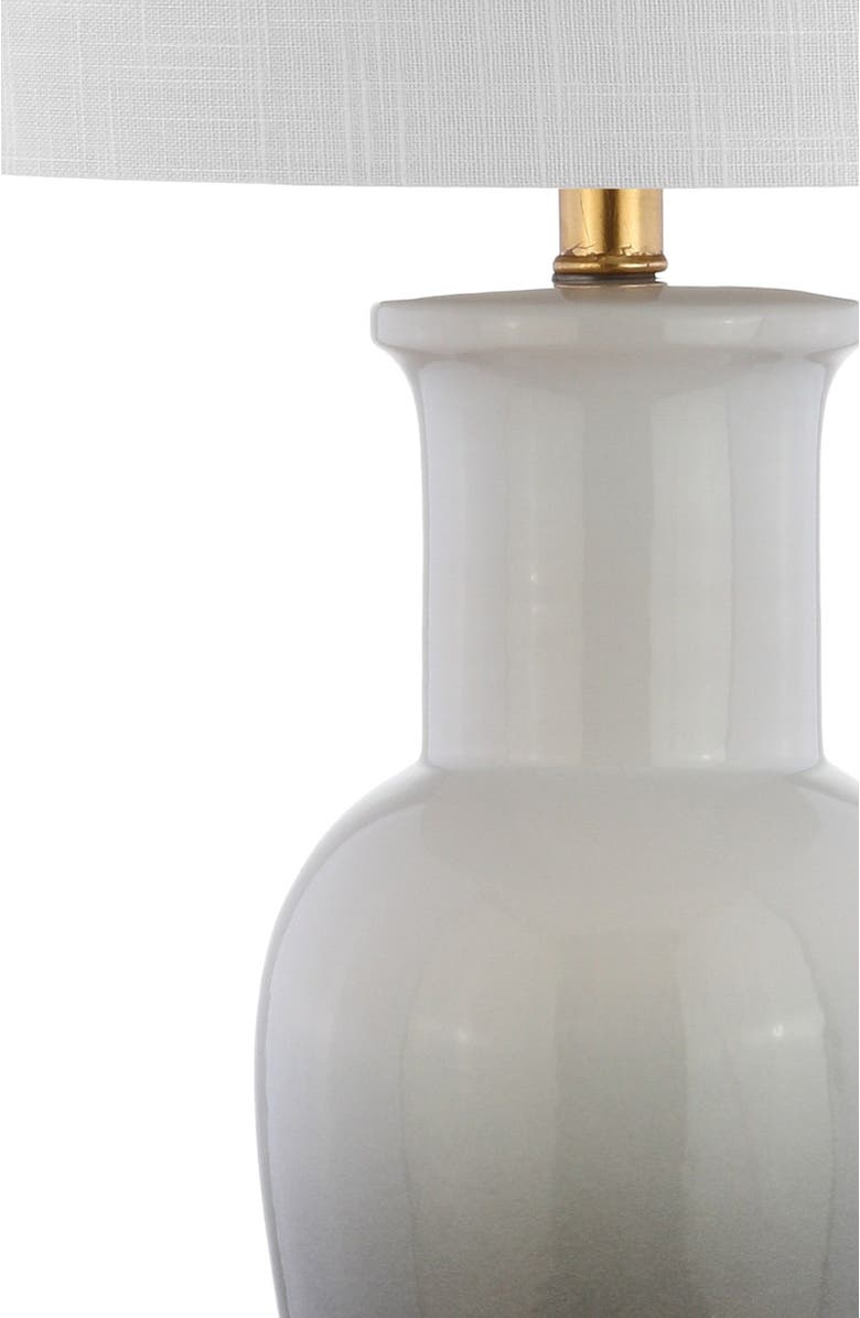 JONATHAN Y Dip Dye 31.5" Ceramic LED Table Lamp, Alternate, color, White/Gray