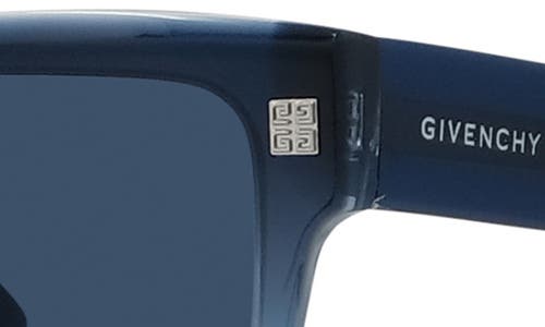 Givenchy Gv Day 53mm Square Sunglasses In Shiny Blue/blue