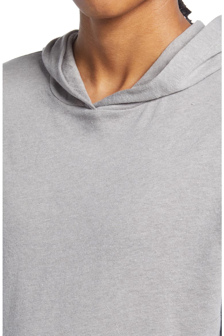 Longline Pullover Sleep Hoodie, Alternate, color, SMOKE GREY