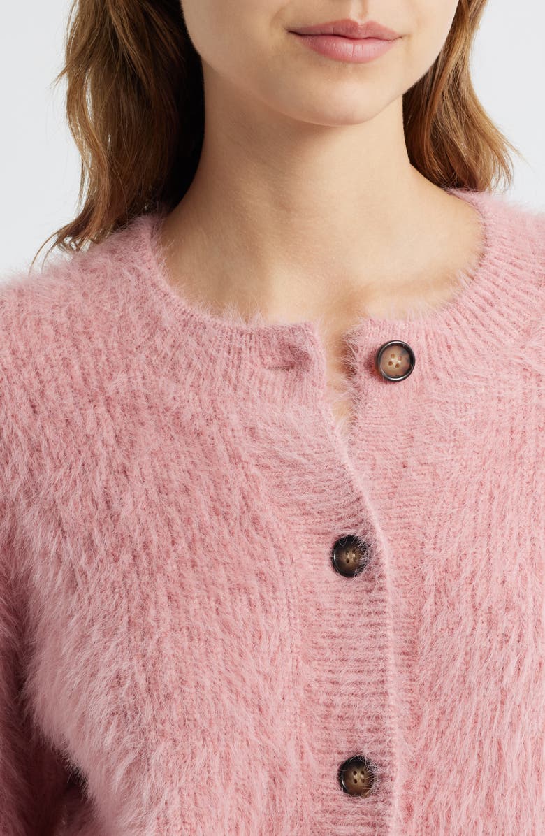 Rails Melo Brushed Cardigan, Alternate, color, Heather Pink