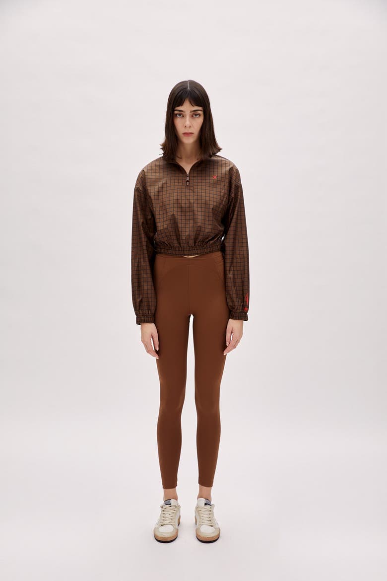 Parachute Crop Sweat, Alternate, color, Brown