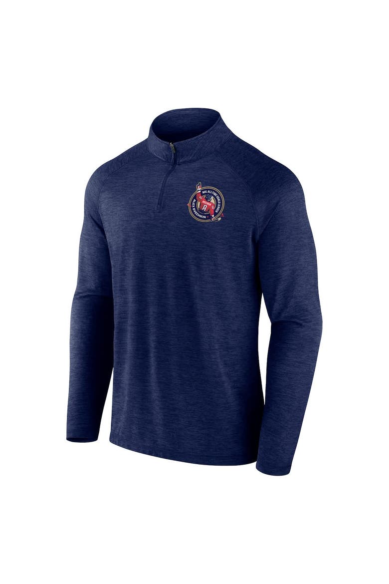 Men's Fanatics Alexander Ovechkin Navy Washington Capitals NHL All-Time Leading Goal Scorer GR8 895 Quarter-Zip Top, Alternate, color, Navy