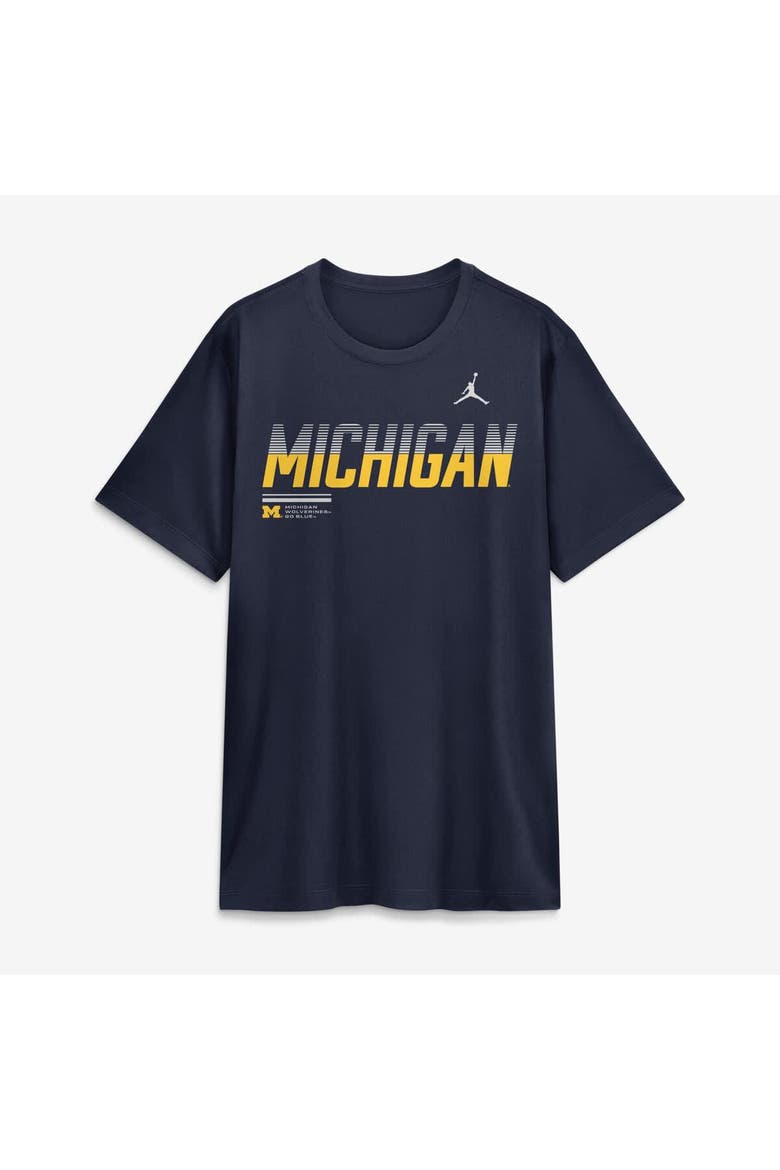 Men's Jordan Brand Navy Michigan Wolverines Sideline Legend Dri-FIT T-Shirt, Alternate, color, Navy