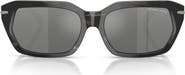Michael Kors Lake Tahoe 57mm Mirrored Rectangular Sunglasses