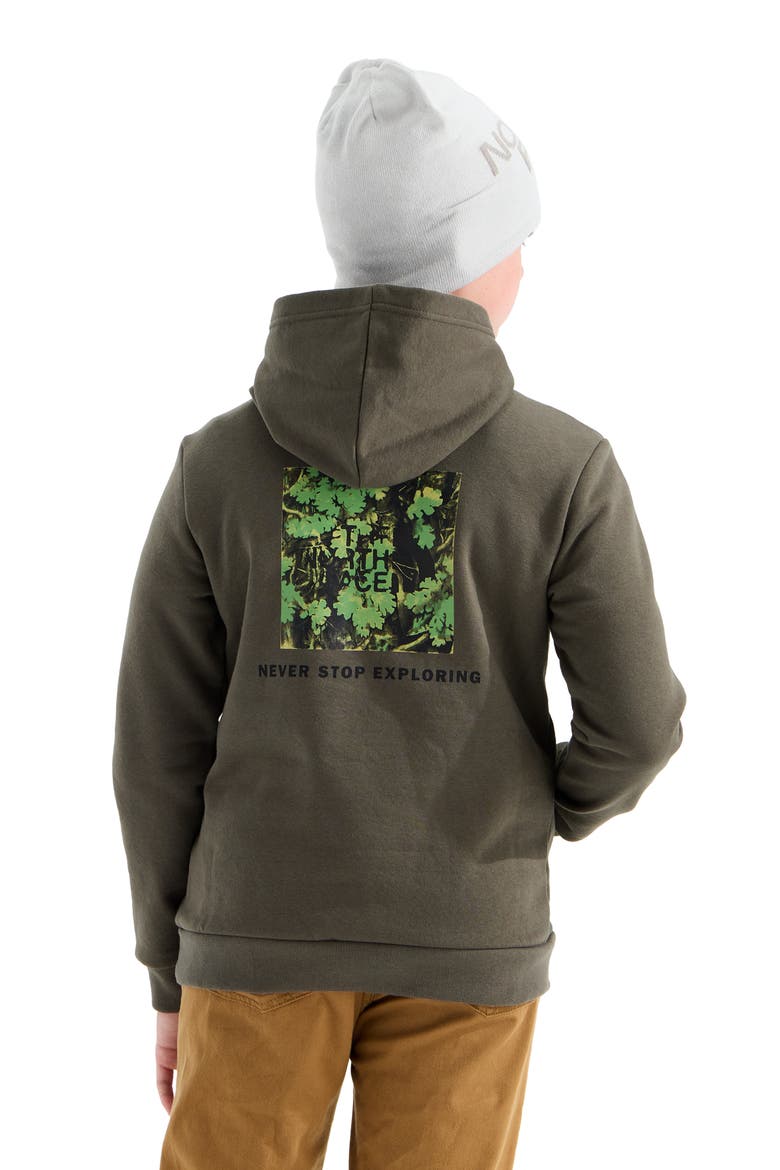Kids' Evolution Print Box NSE Hoodie, Alternate, color, NEW TAUPE GREEN/ YOSEMITE OAK