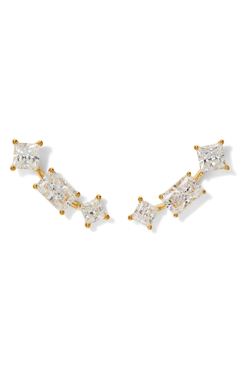 Nadri Cubic Zirconia Ear Climbers, Main, color, 