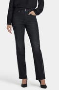 NYDJ Marilyn Sequin Side Stripe High Waist Straight Leg