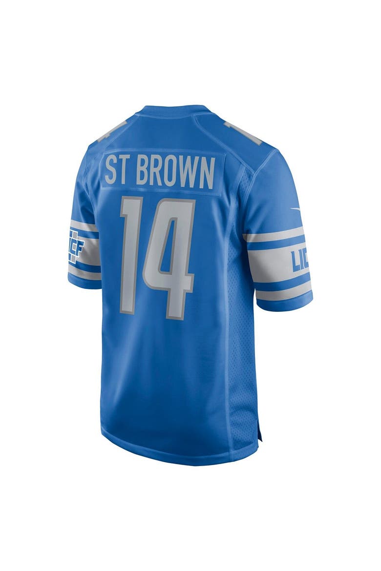 Men's Nike Amon-Ra St. Brown Blue Detroit Lions Game Player Jersey, Alternate, color, Blue