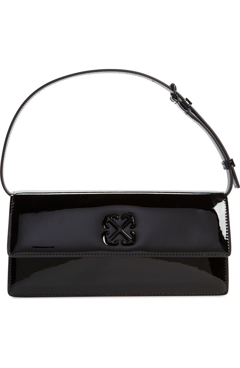 Off-White Jitney 1.0 Patent Leather Shoulder Bag, Main, color,