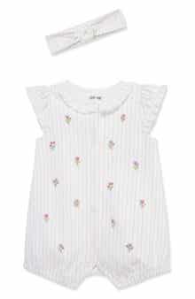 Little Me Floral Romper & Headband Set
