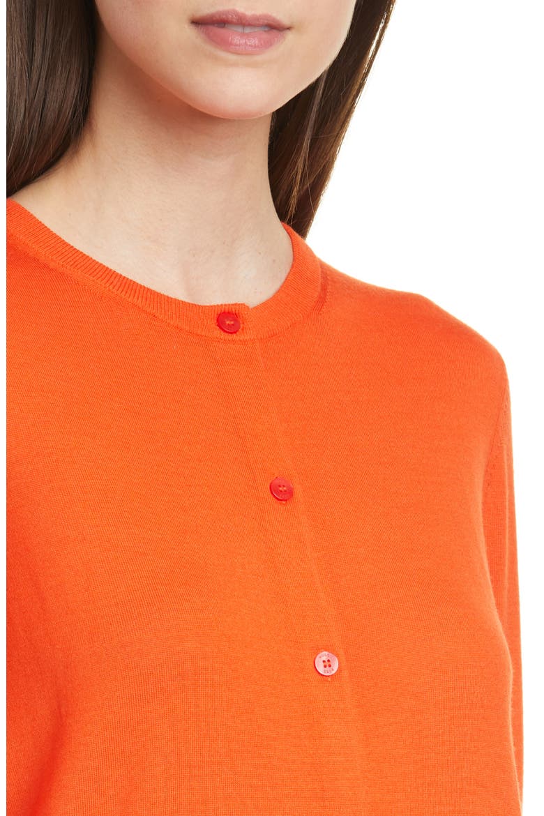Fovetexa Wool Cardigan, Alternate, color, FIERY ORANGE
