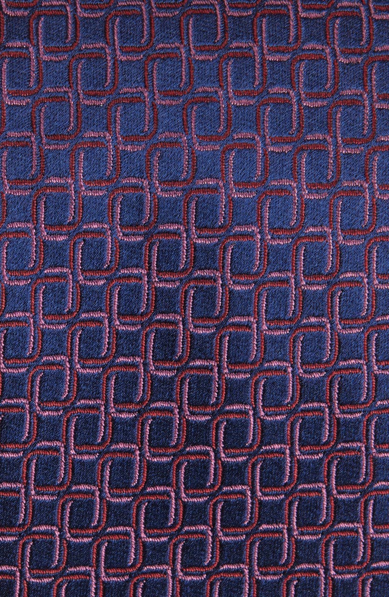 Nordstrom Tenac Geometric Pattern Silk Jacquard Tie, Alternate, color, Eggplant