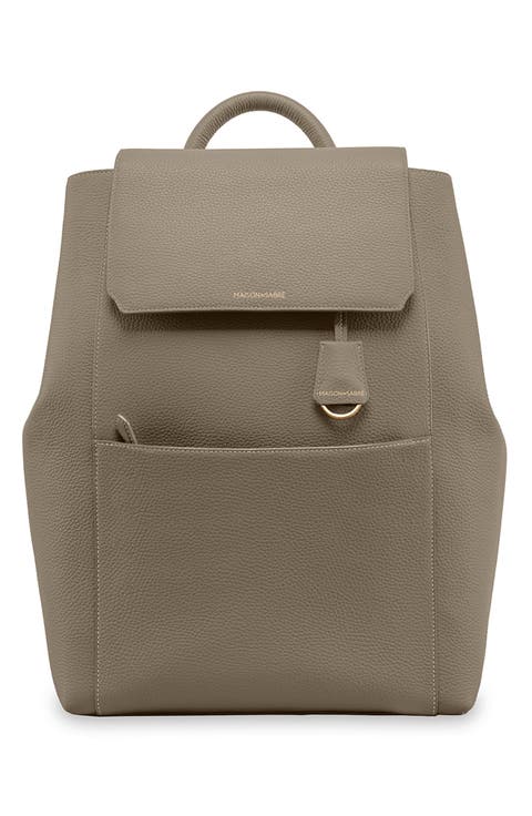 Large Leather Soft Backpack