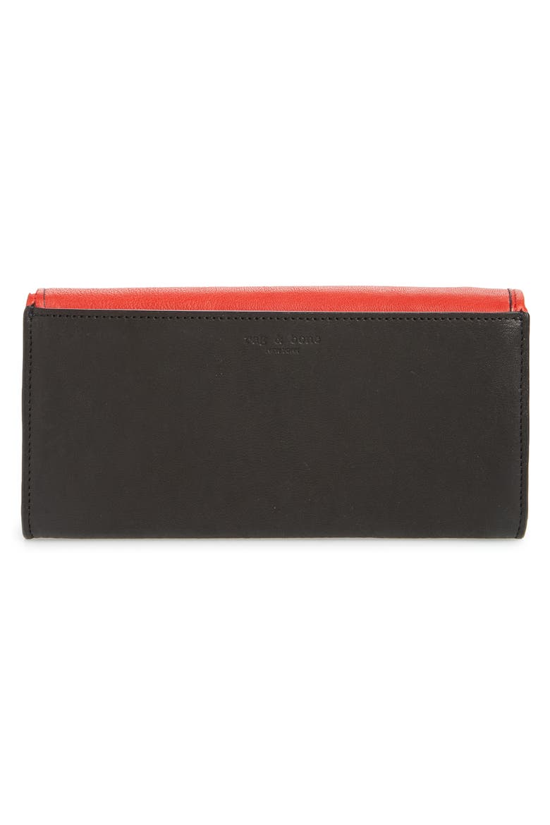 Field Leather Continental Wallet, Alternate, color, FIERY RED COLOR BLOCK