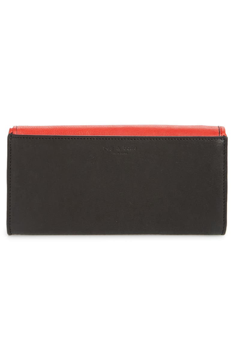 rag & bone Field Leather Continental Wallet, Alternate, color, 