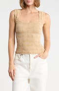 Free People Love Letter Floral Knit Camisole