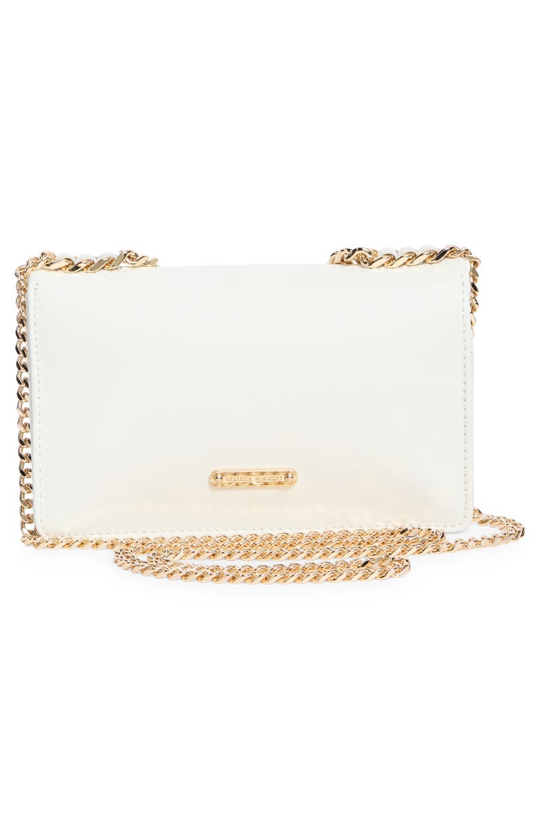 Rebecca Minkoff V Studded Wallet on a Chain Crossbody Bag, Alternate, color, White