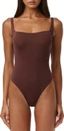 Naked Wardrobe Scoop Neck Tank Bodysuit