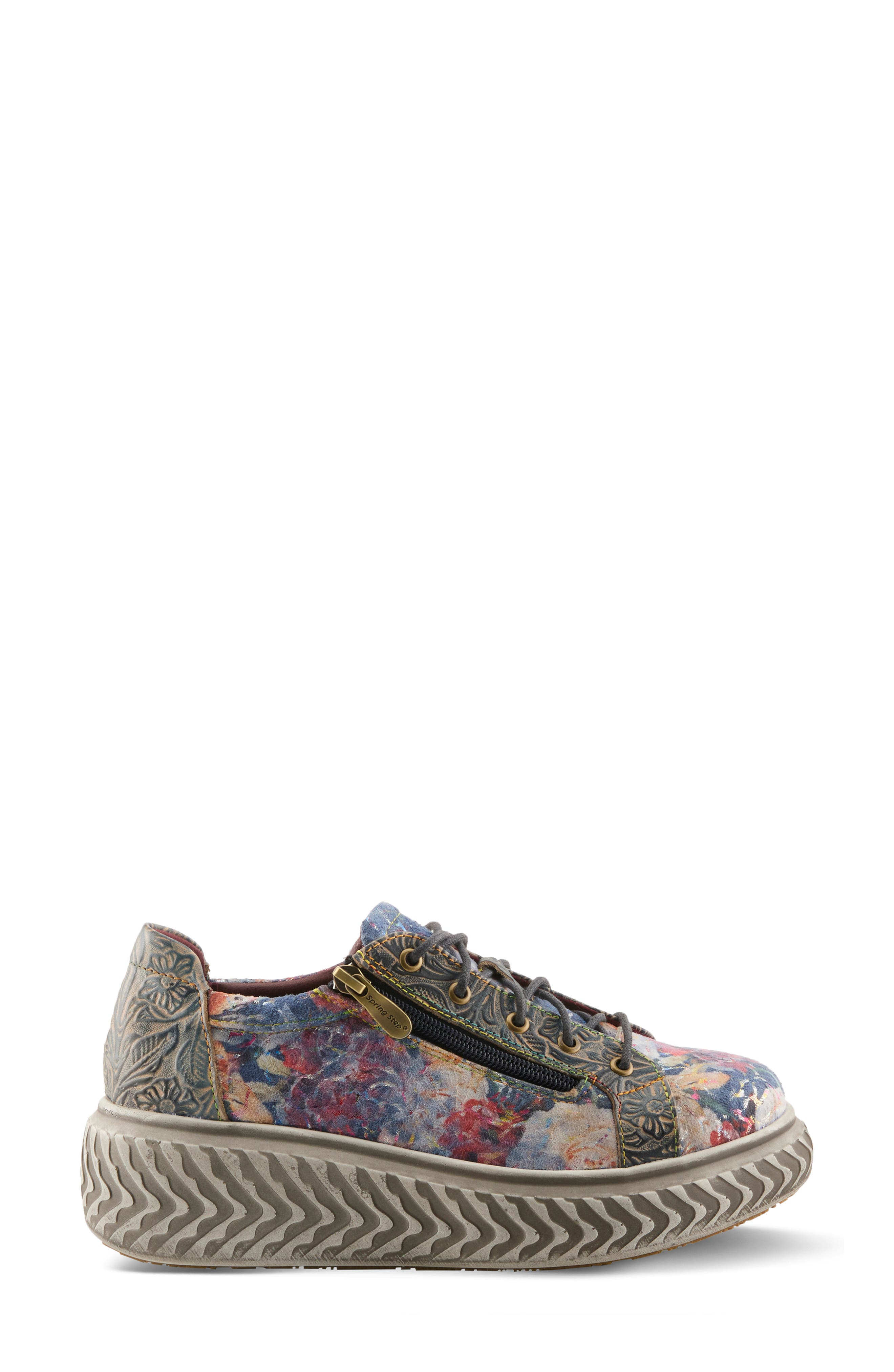 Tiretread Lace-Up Sneaker, Alternate, color, NAVY MULTI