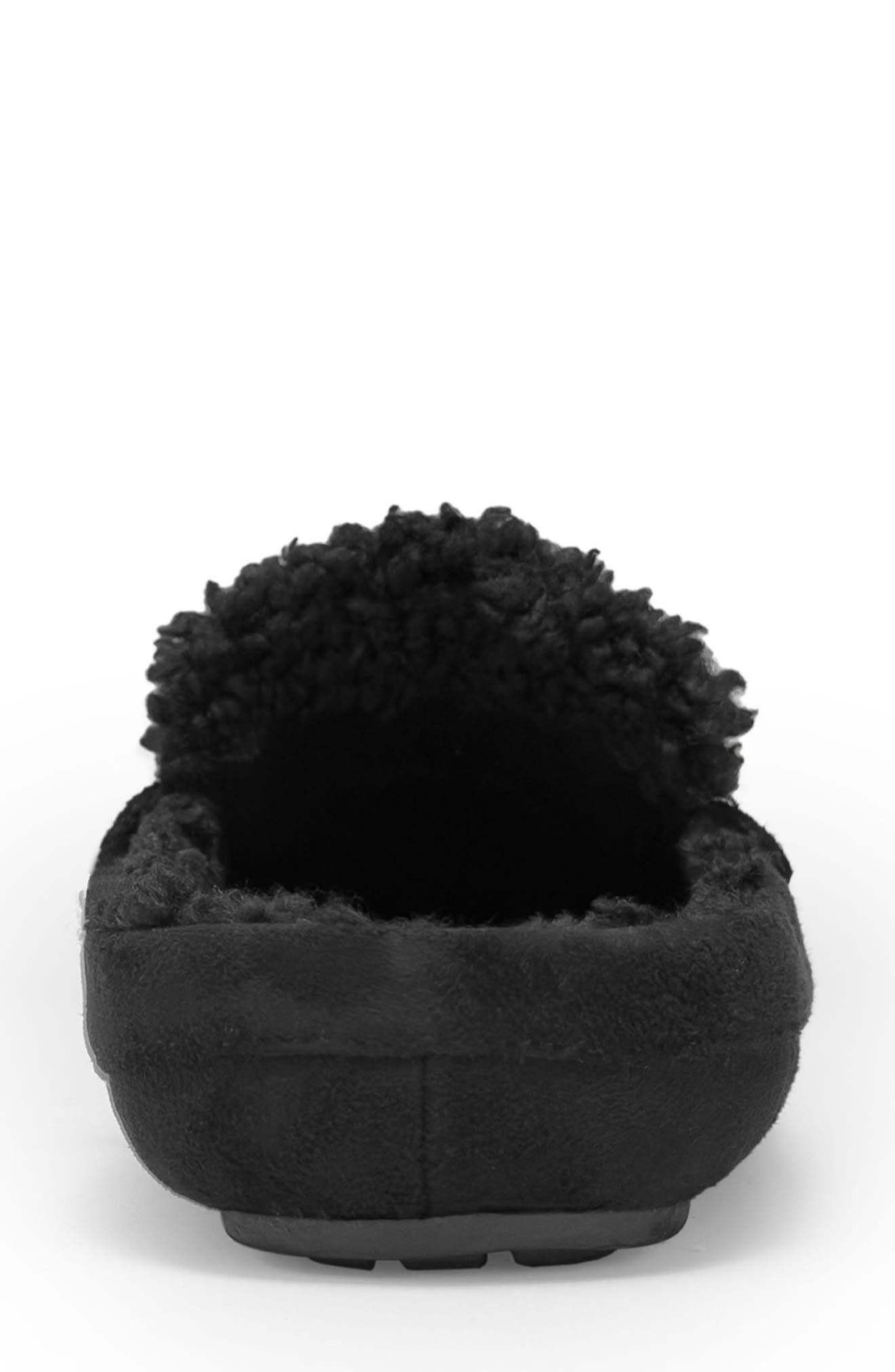 Aerosoles Dafina Faux Fur Mule, Alternate, color, Black Suede Shearling