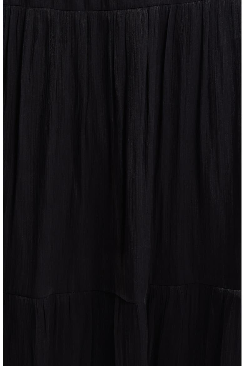 Marella Tiered Maxi Skirt, Alternate, color, BLACK