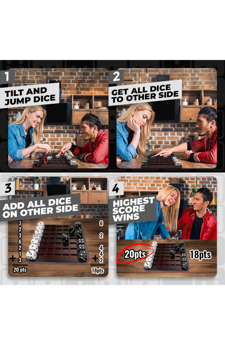 Swooc Games Dittle - Dice Battle | Coffee Table Game, Alternate, color, Brown