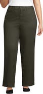 Lands' End Chino High Rise Rail Straight Leg Pants