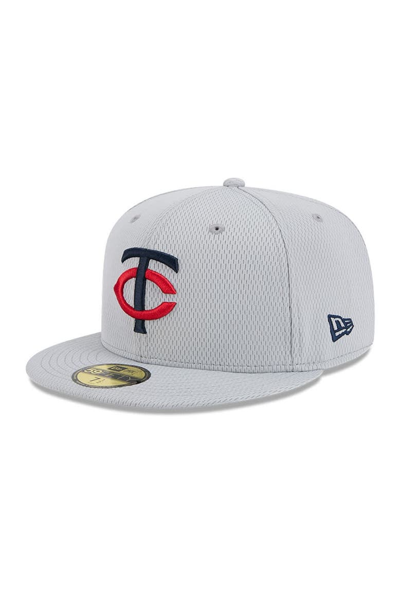 New Era Men's New Era Gray Minnesota Twins 2025 MLB Clubhouse 59FIFTY Fitted Hat, Alternate, color, 