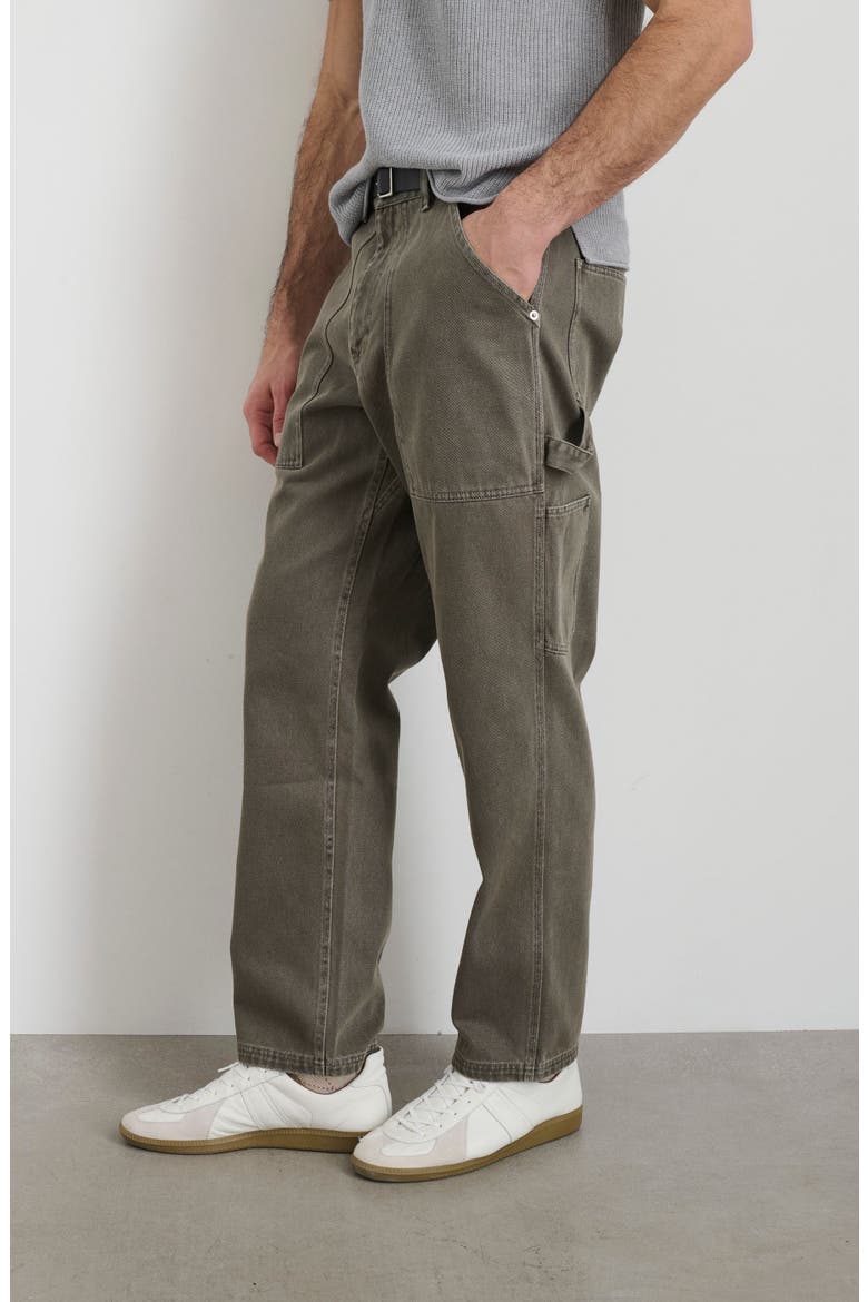 Recycled Cotton Painter Jeans, Alternate, color, THYME