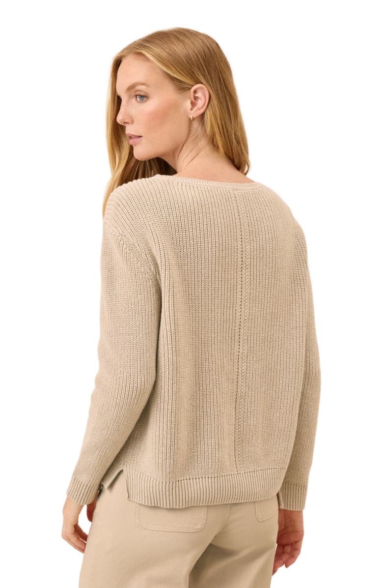 Pact Luxe Knit Boatneck Sweater, Alternate, color, Flax Heather