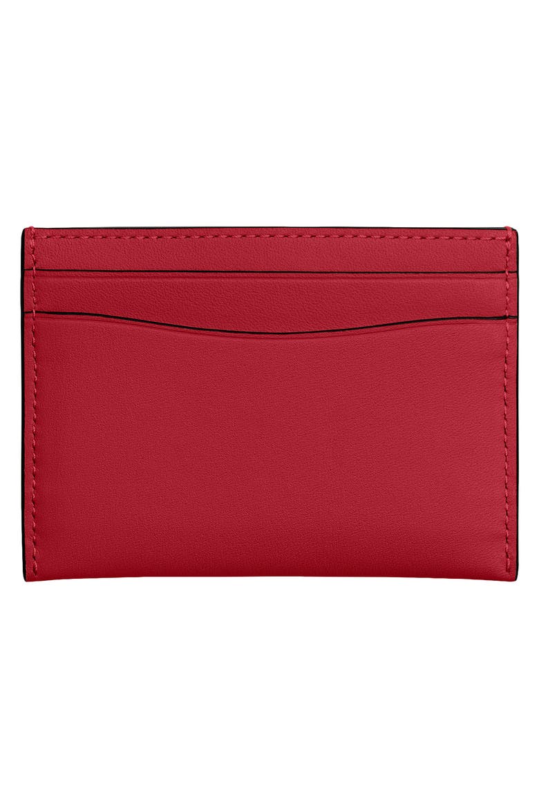 Essential Leather Card Case, Alternate, color, POPPY