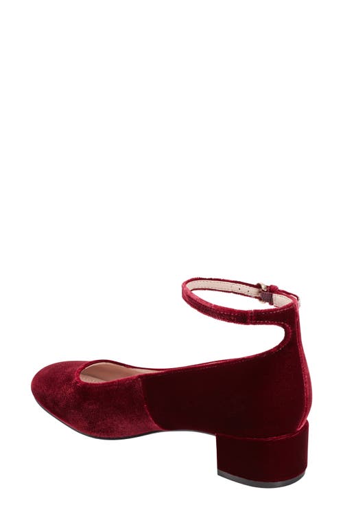 Marc Fisher Ltd Parri Ankle Strap Pump In Dark Red