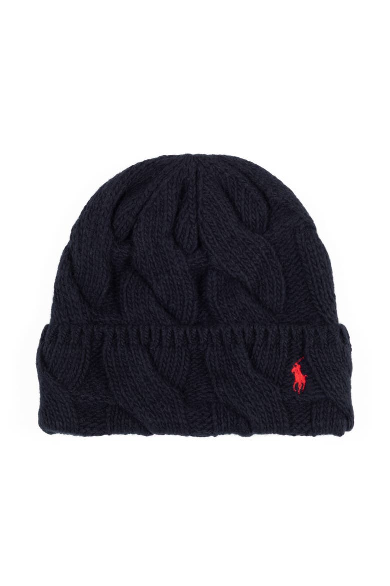 Chunky Cable Beanie, Main, color, Hunter Navy