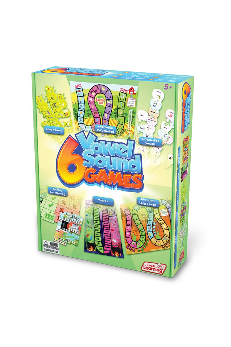 JL411 6 Vowel Sound Games, Alternate, color, Multicolored