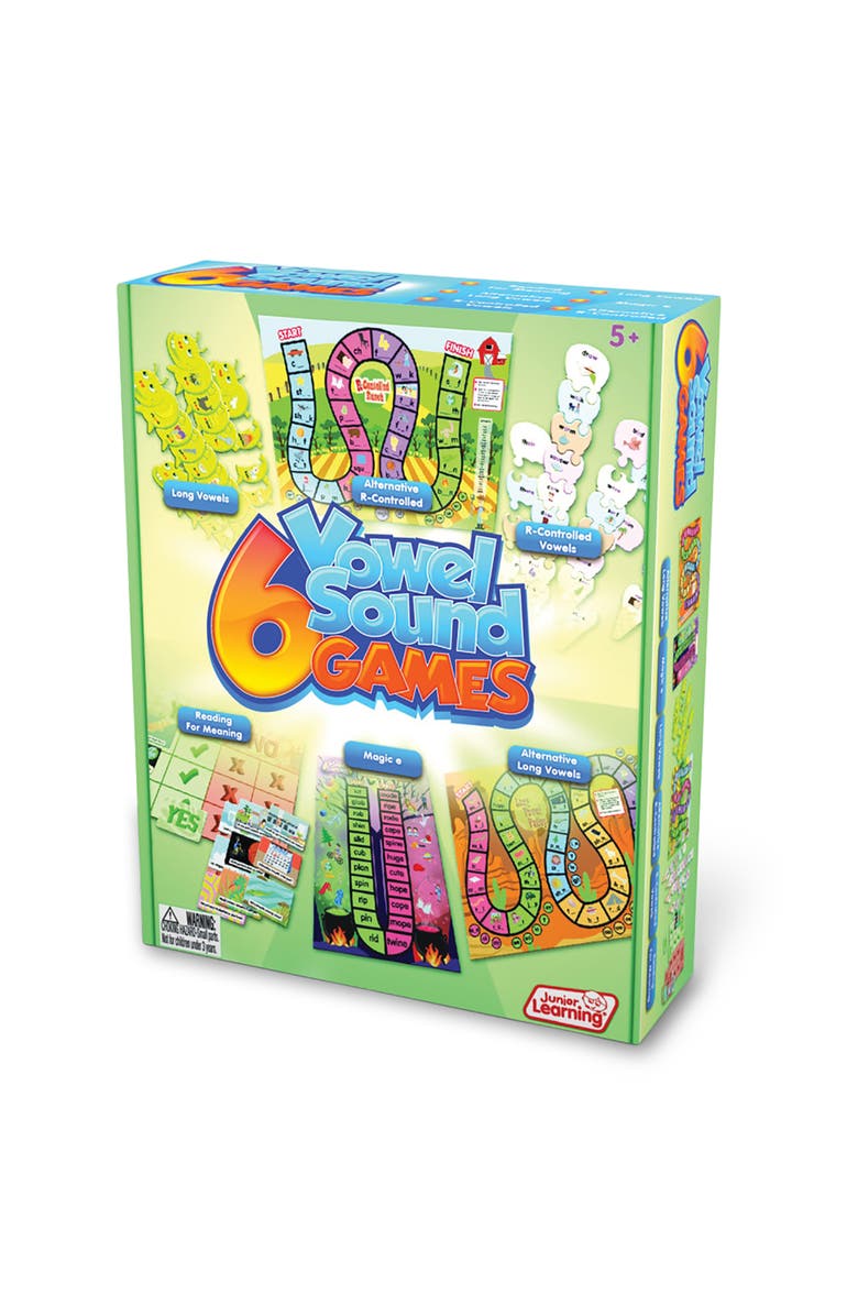 Junior Learning JL411 6 Vowel Sound Games, Alternate, color, Multicolored